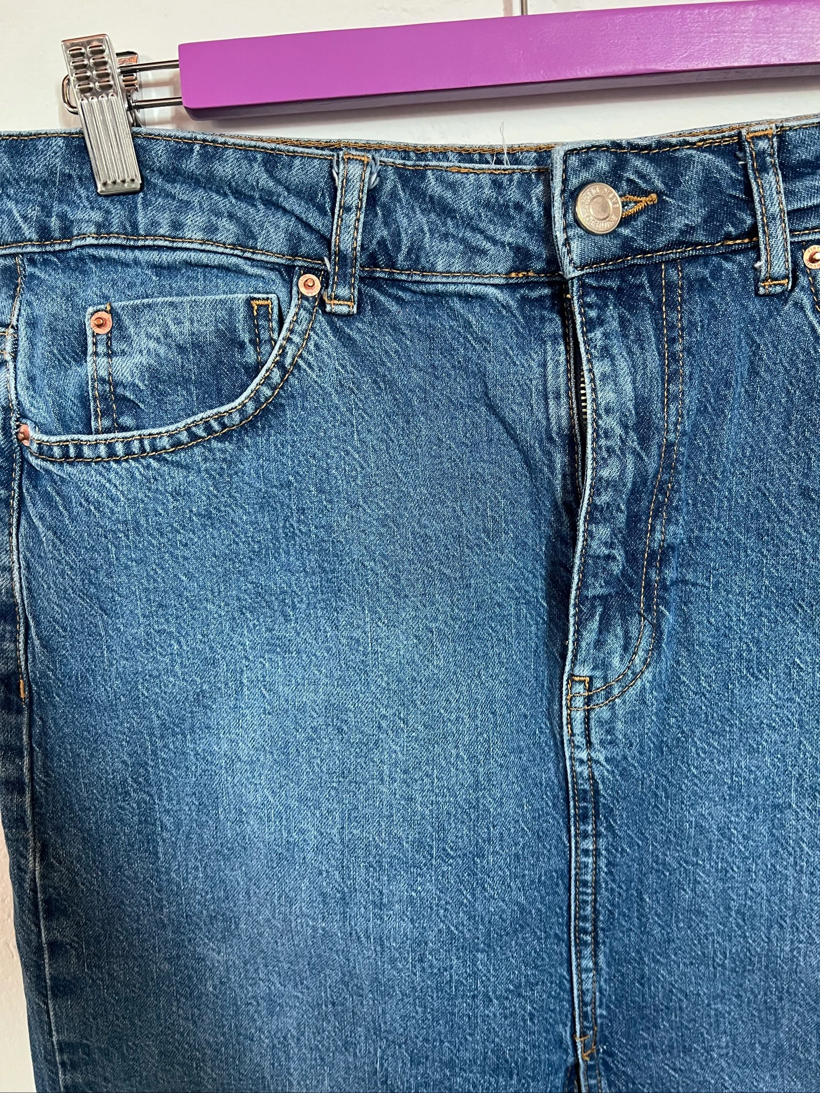 Stradivarius denim tube skirt – photo 2